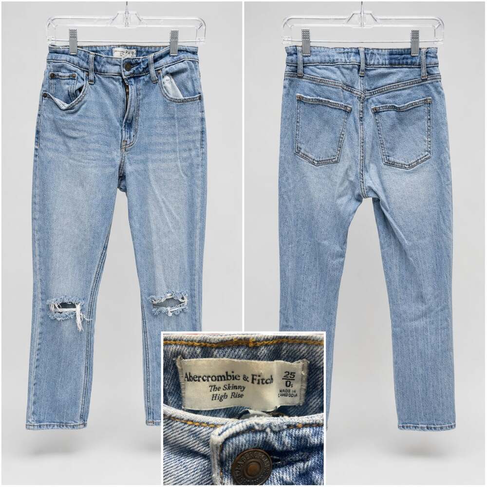 Abercrombie & Fitch The Skinny High Rise Jeans, Size 25